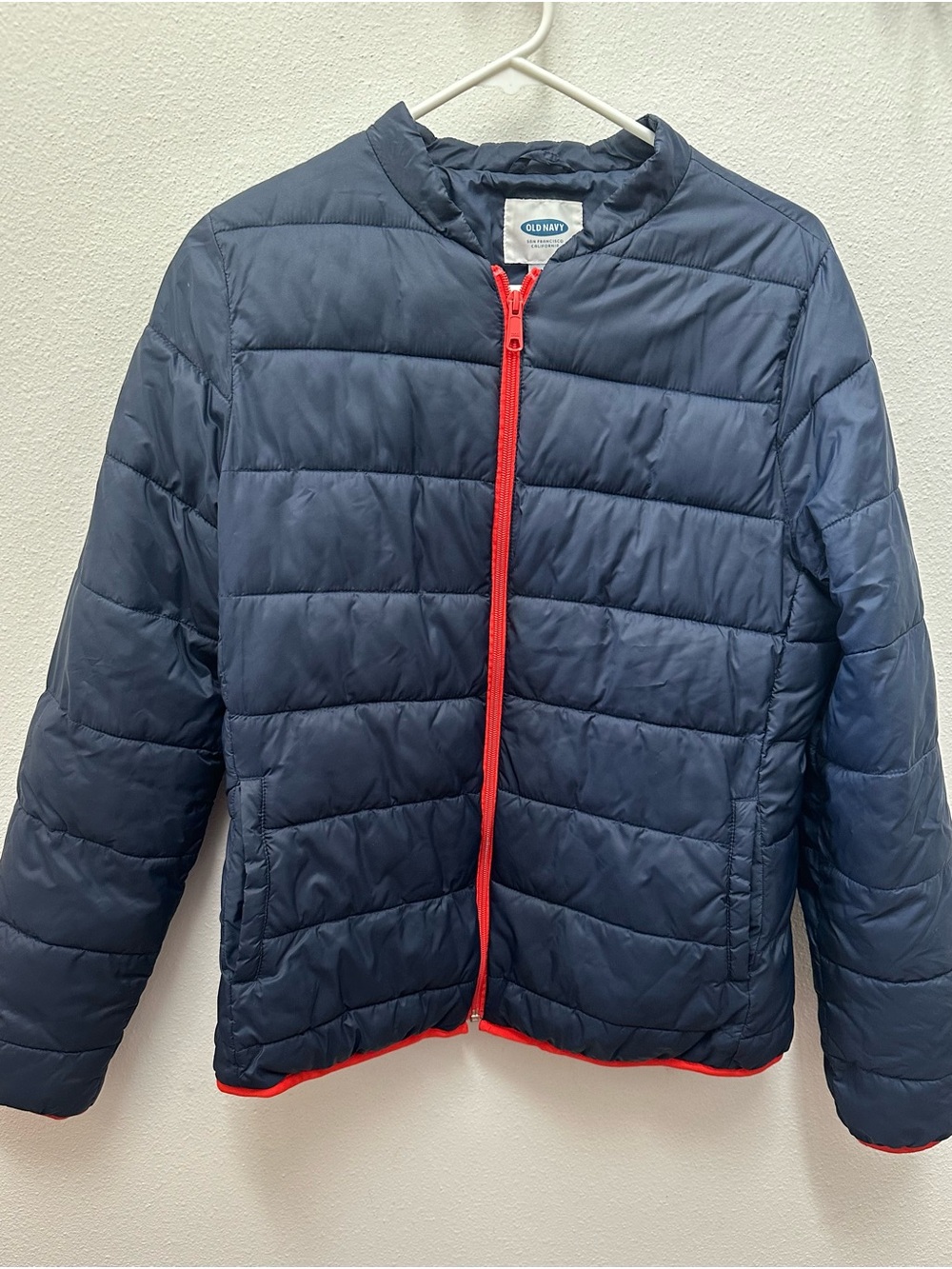 Old Navy Down Puffer Jacket with Red Trim